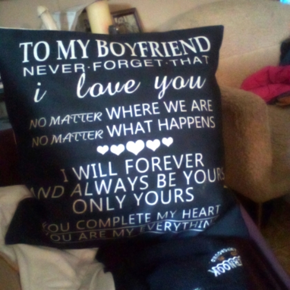 "to my boyfriend" pillow